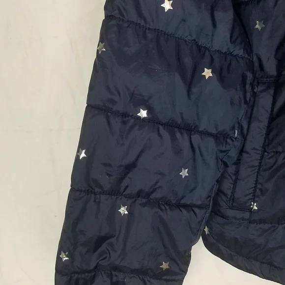 Gap blue star puffer hooded jacket coat